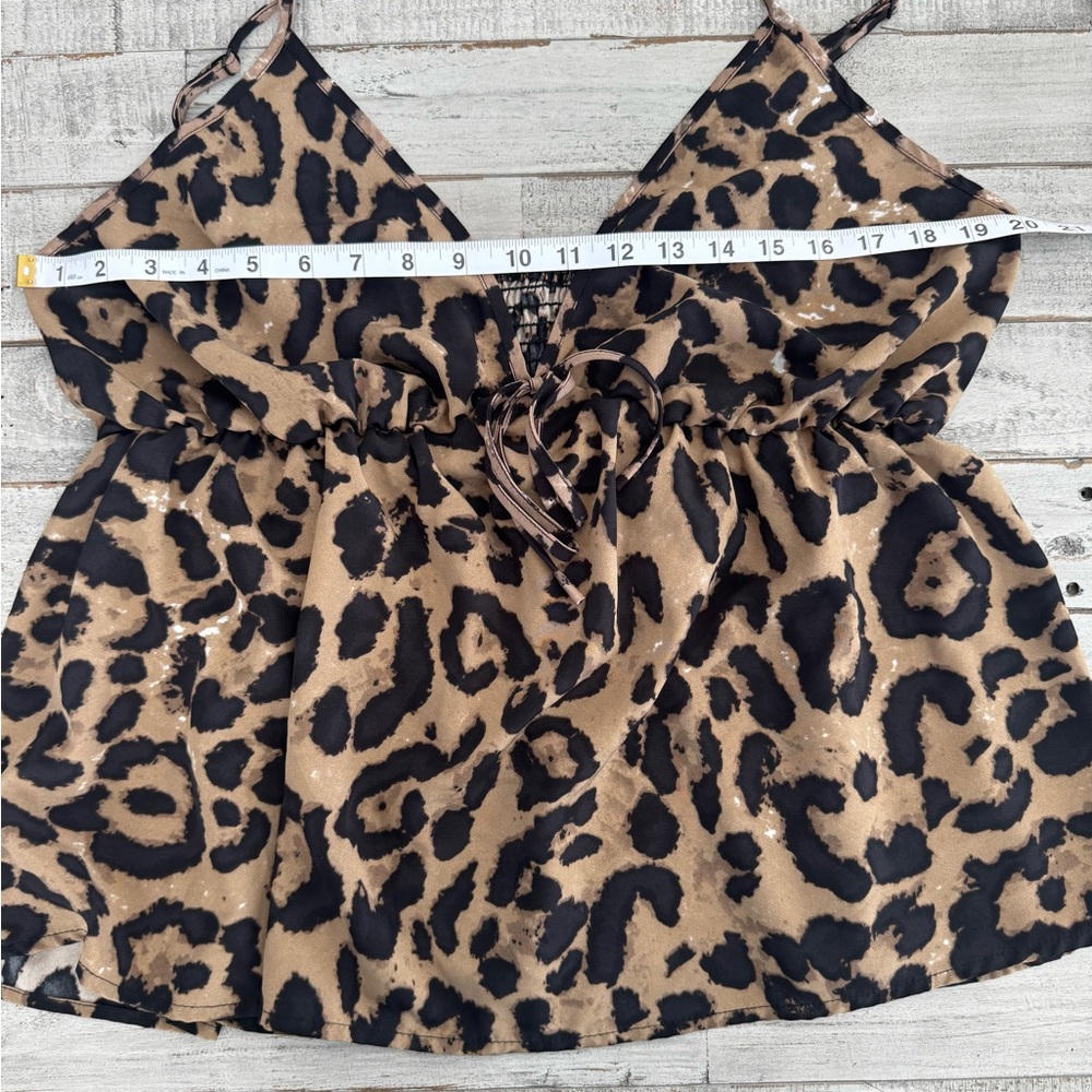 Leopard Print Spaghetti Strap Dress - Picture 8 of 10